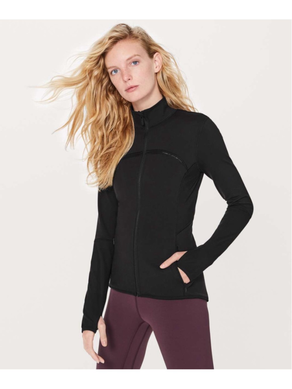 Lululemon Mesh Is More Jacket Black Size 6 Gym Yoga Fitted Luon Mesh